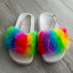 Furry sandals girl size 10